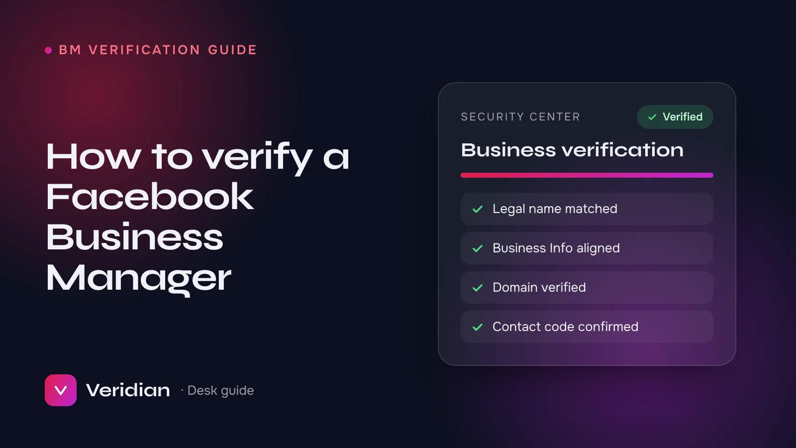 How to verify a Facebook Business Manager, step by step